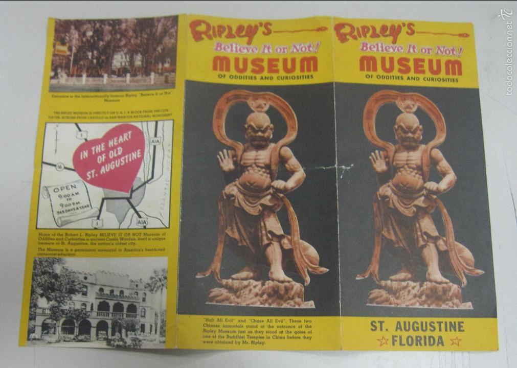 Tourismusbrosch&uuml;ren: FOLLETO DE TURISMO. RIPLEY'S. MUSEUM OF ODDITIES AND CURIOSITIES. ST AUGUSTINE, FLORIDA.