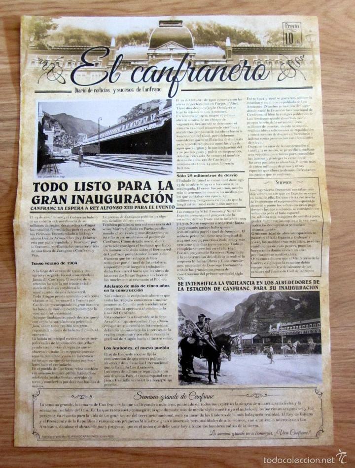 Tourismusbrosch&uuml;ren: EL CANFRANERO REEDICION PERIODICO ESTACION DE FERROCARRIL DE CANFRANC HUESCA