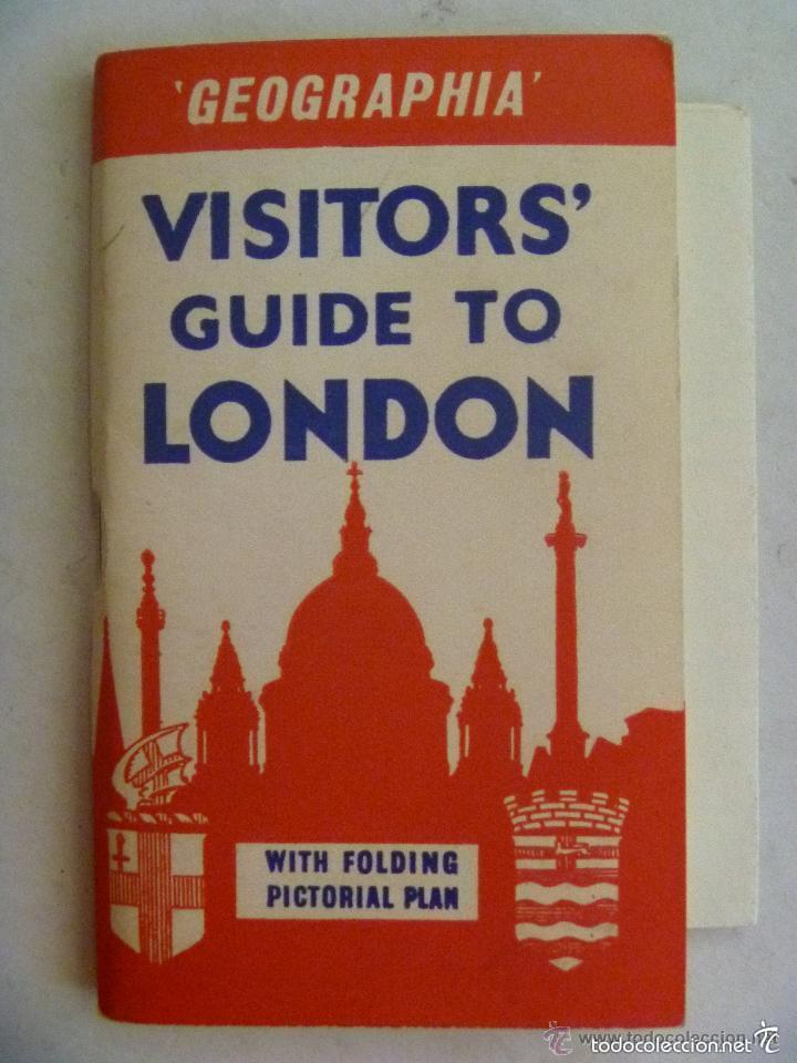 Folletos de turismo: GUIA DE LONDRES A&Ntilde;OS 50 . CON MAPA . EN INGLES