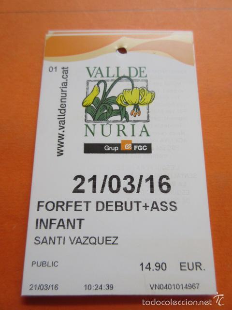 Folletos de turismo: FORFET FORTFAIT ESTACION ESQUI VALL DE NURIA VALLE - INFANTIL VARIANTE DEBUTANTE + SEGURO