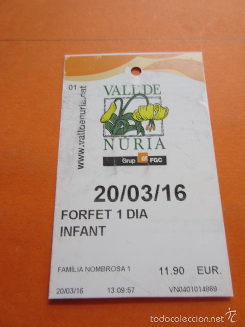 Folletos de turismo: FORFET FORTFAIT ESTACION ESQUI VALL DE NURIA VALLE - INFANTIL 1 DIA VARIANTE FAMILIA NUMEROSA
