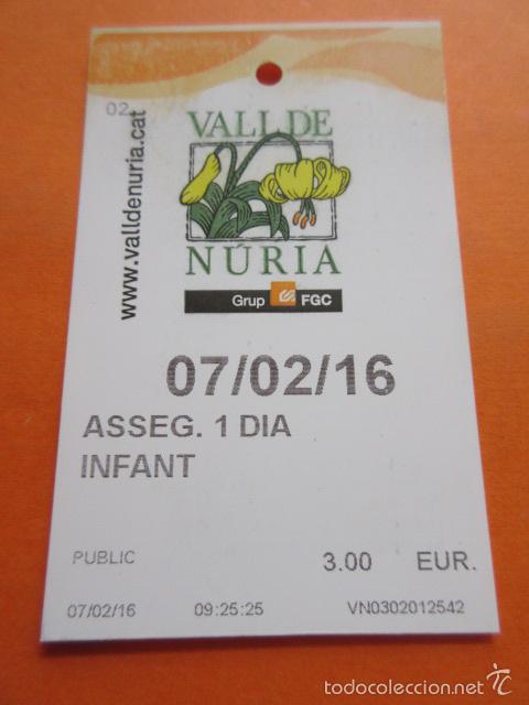 Folletos de turismo: FORFET FORTFAIT ESTACION ESQUI VALL NURIA VALLE - INFANTIL SEGURO 1  DIA - VARIANTE PUBLICO
