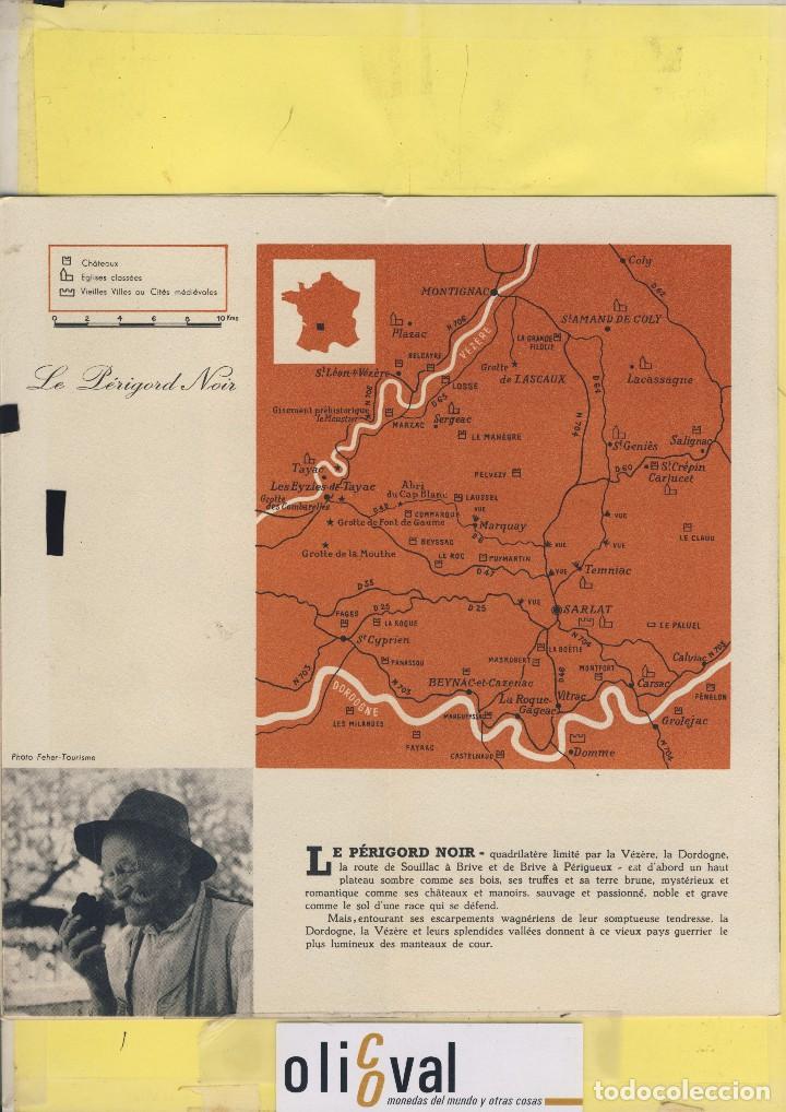 Folletos de turismo: FRANCIA LE P&Eacute;RIGORD NOIR INFORMACION ILUSTRADOR PIERRE QUIN  1953 PLAN0 8P TF 95