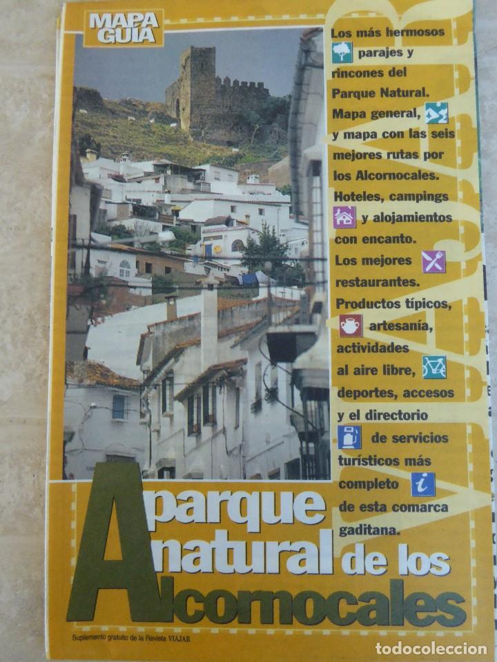 Travel Brochures: PARQUE NATURAL DE LOS ALCORNOCALES. MAPA-GU&Iacute;A