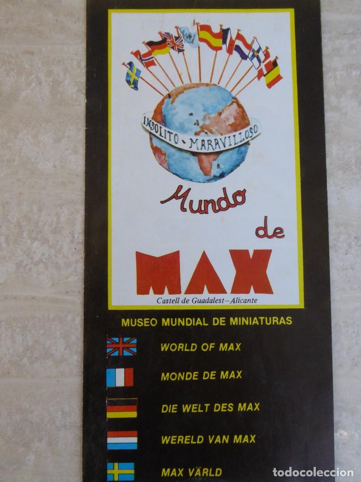 Travel Brochures: MUSEO MUNDIAL DE MINIATURAS. MUNDO DE MAX (GUADALEST, ALICANTE)