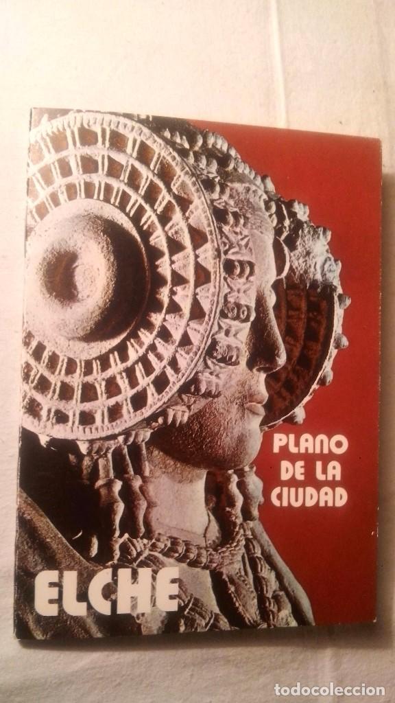 Brochures de tourisme: ANTIGUO FOLLETO PLANO CIUDAD DAMA ELCHE