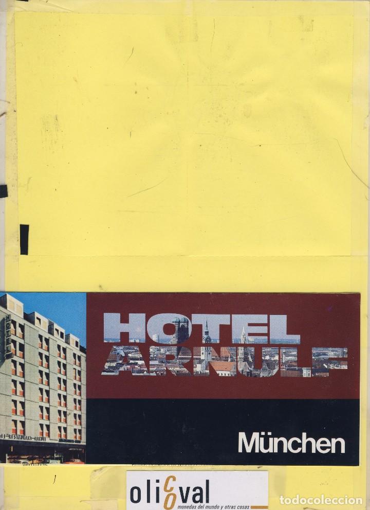 Travel Brochures: ALEMANIA M&Uuml;NCHEN HOTEL ARNULF  3 PLEGADOS 6  PAGINAS  PLANO FOTOGRAFIAS INSTALACION. FT 171