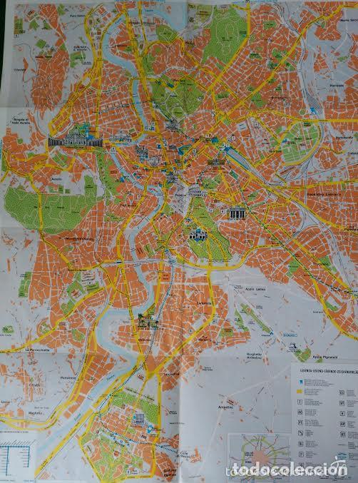 Folletos de turismo: MAPA Y PLANO DE ROMA Y LAZIO - Foto 3