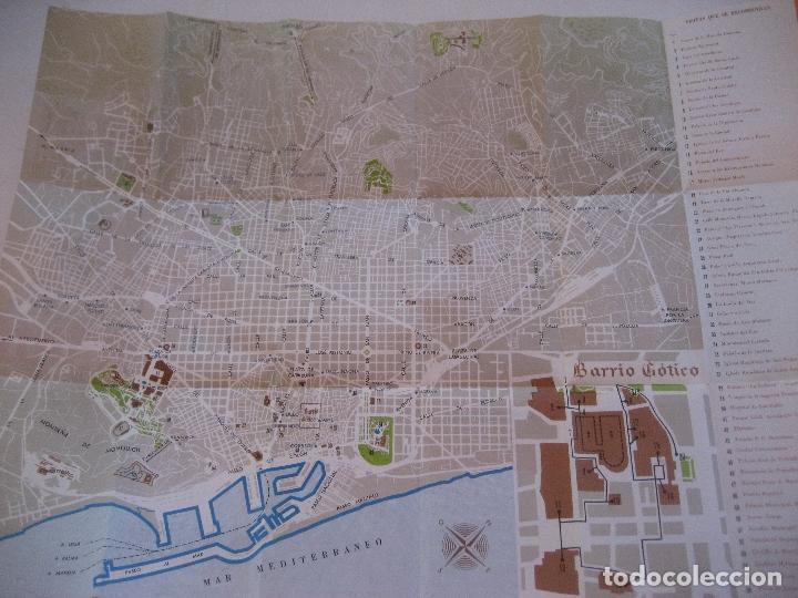 Folletos de turismo: Barcelona. 1965. Mapa 61 x 46 cms. - Foto 2
