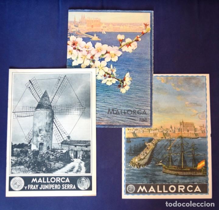 Folletos de turismo: Tres folletos tur&iacute;sticos de Mallorca, a&ntilde;os 40