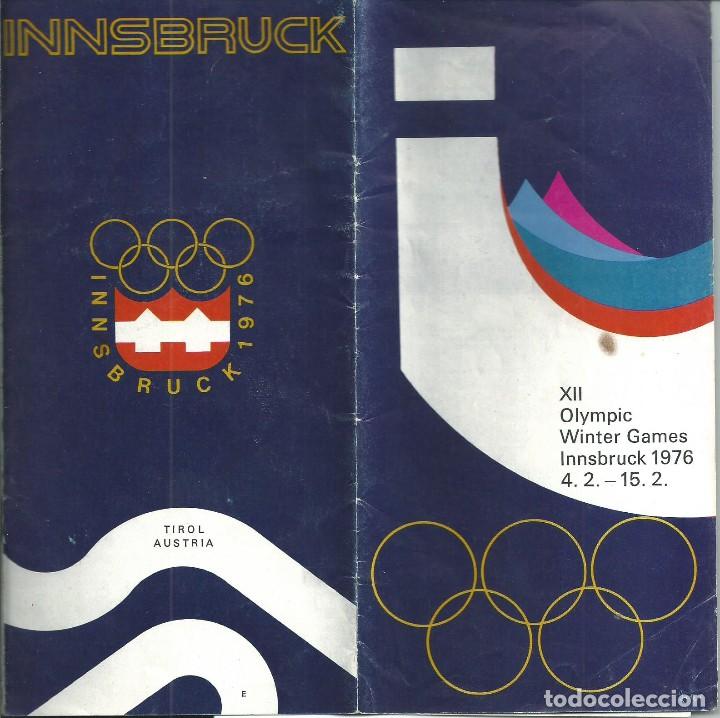 Travel Brochures: FOLLETO INFORMATIVO CON 2 MAPAS DESPLEGABLE XII OLYMPIC GAMES XII JUEGOS OLIMPICOS INNSBRUCK 1976