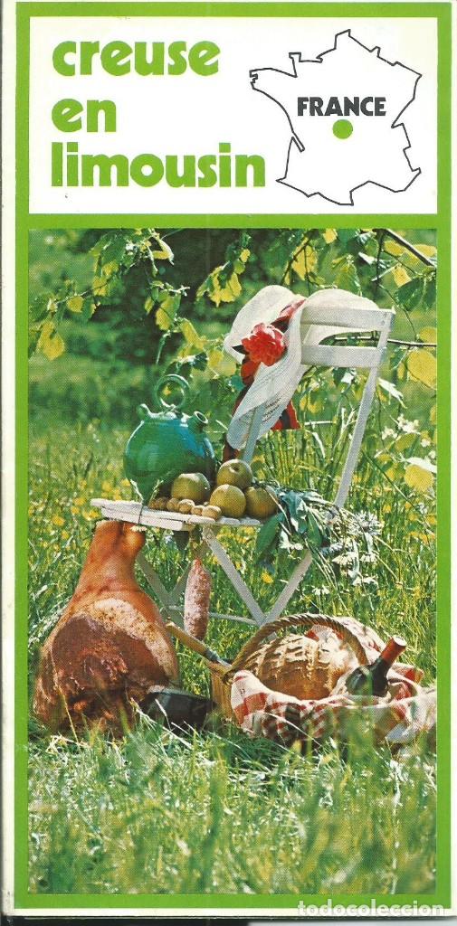 Travel Brochures: MAPA PLEGADO Y FOLLETO INFORMATIVO  DE LA REGION CREUSE EN LIMOUSIN FRANCIA FRANCE A&Ntilde;&Ntilde;OS 70