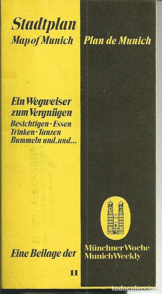 Tourismusbrosch&uuml;ren: STADTPLAN MAP MUNICH PLAN DE MUNICH CON  MAPA PLEGADO E INFORMACION CIUDAD A&Ntilde;OS 70