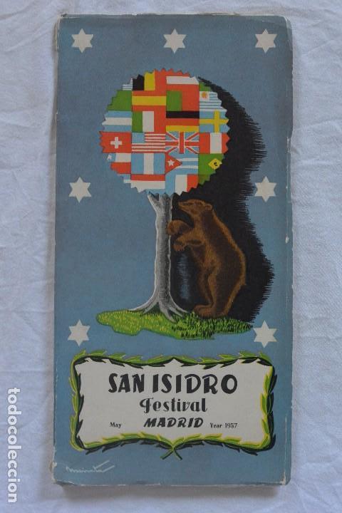 Tourismusbrosch&uuml;ren: MAPA PUBLICITARIO FIESTAS SAN ISIDRO MADRID 1957