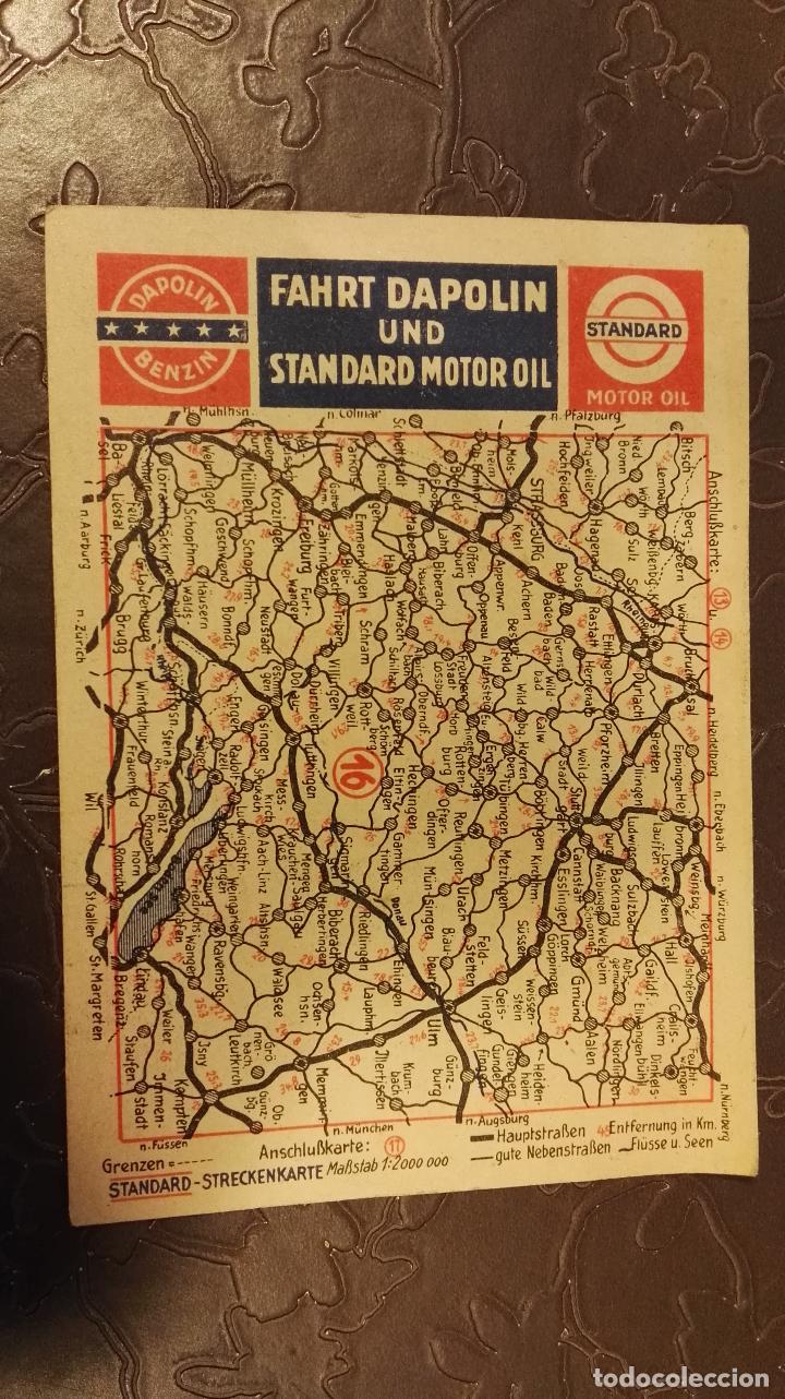 Tourismusbrosch&uuml;ren: Mapa publicitario de aceite motor del a&ntilde;o 1936 Dapolin