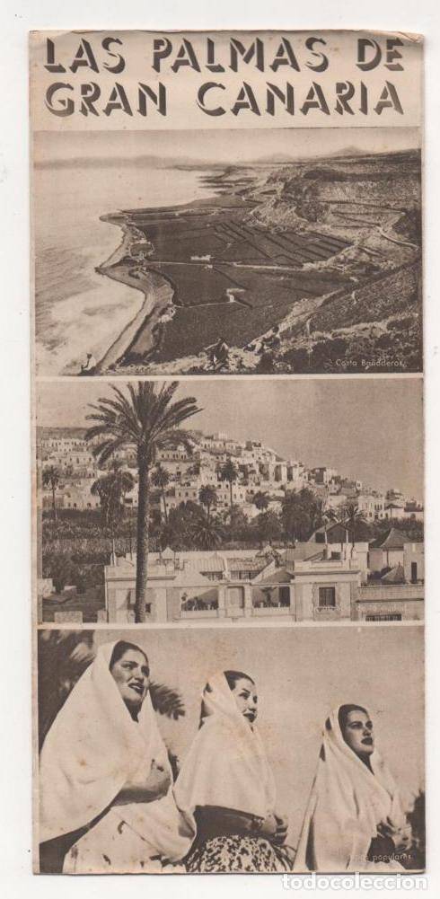 Folhetos de turismo: (ALB-TC-5) TRIPTICO FOLLETO TURISMO LAS PALMAS DE GRAN CANARIA HUECOGRABADO DE HAUSER Y MENET