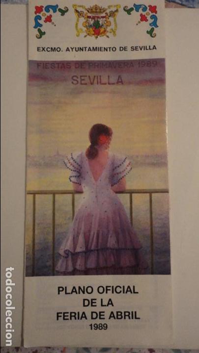 Travel Brochures: ANTIGUO PLANO OFICIAL.FERIA DE ABRIL.SEVILLA.1989.