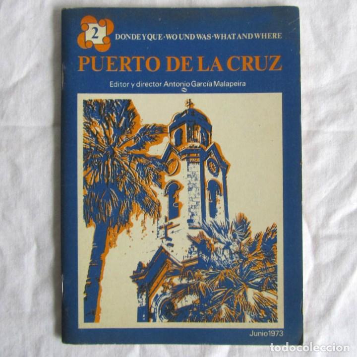 Tourismusbrosch&uuml;ren: Donde y qu&eacute; en el Puerto de la Cruz 1973 con mapa