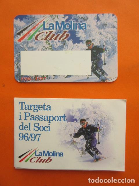 Folletos de turismo: TARJETA SOCIO LA MOLINA CLUB TEMPORADA 1996/1997 FERROCARRILES GENERALITAT FORFET ESQUI