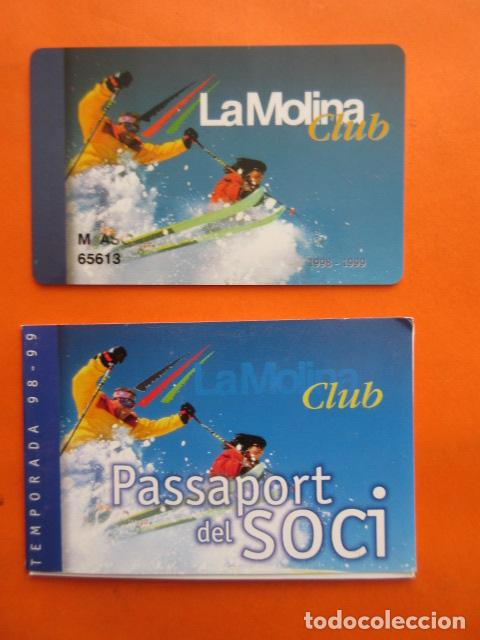 Folletos de turismo: TARJETA SOCIO LA MOLINA CLUB TEMPORADA 1998/1999 FERROCARRILES GENERALITAT FORFET ESQUI