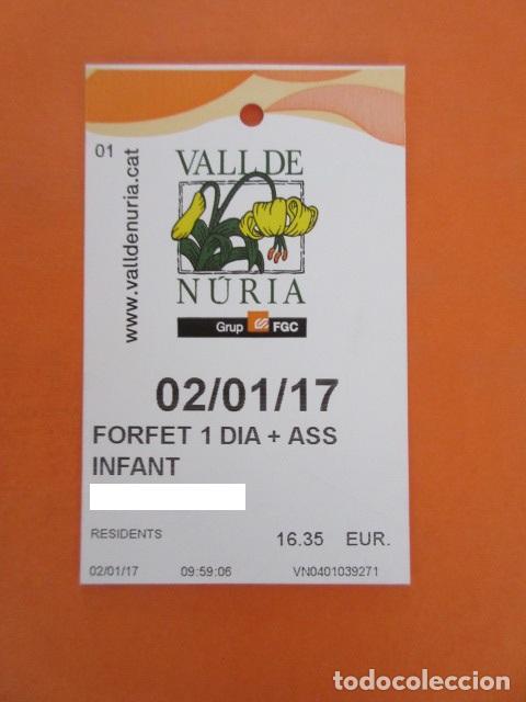 Folletos de turismo: FORFET FORFAIT ESTACION DE ESQUI VALL DE NURIA - 1 DIA + SEGURO INFANTIL CLASE RESIDENTES