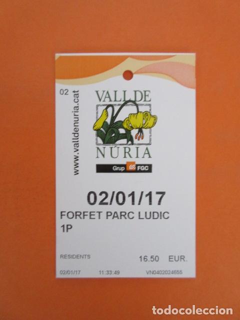 Folletos de turismo: FORFET FORFAIT ESTACION DE ESQUI VALL DE NURIA - PARQUE LUDICO 1 PERSONA  CLASE RESIDENTES