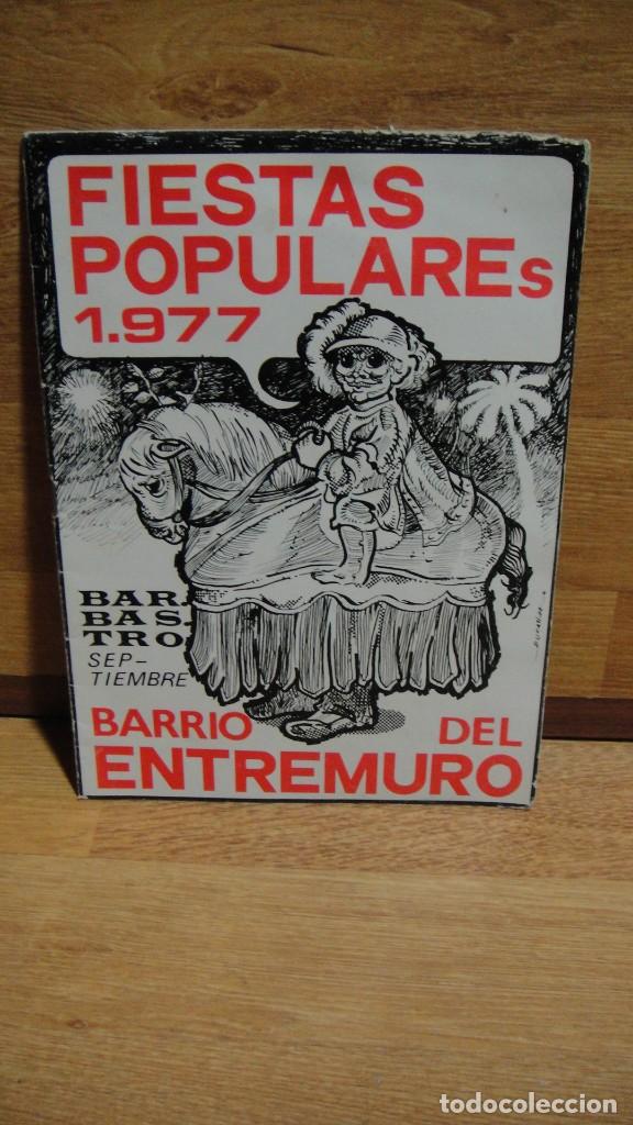 Travel Brochures: programa de fiestas populares , barrio del entremuro - barbastro 1977 - portada de duran