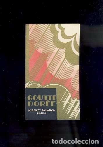Folhetos de turismo: Tarjeta de perfume:GOUTTE DOREE, Lorenzy Palanca