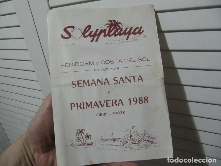 Tourismusbrosch&uuml;ren: SOL Y PLAYA BENIDORM Y COSTA DEL SOL EN AUTOCAR SEMANA SANTA Y PRIMAVERA 1988
