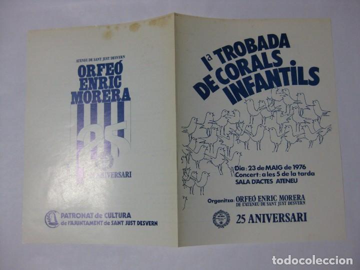 Travel Brochures: PRIMERA TROBADA DE CORALS INFANTILS - 1976 - SANT JUST DESVERN - FOLLETO