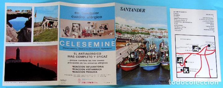 Travel Brochures: COLECCI&Oacute;N ESPA&Ntilde;A MONUMENTAL. TR&Iacute;PTICO SANTANDER + FICHA PARADOR GIL BLAS. HAROFARMA, S/F.