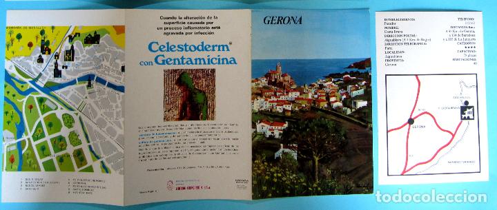 Folhetos de turismo: COLECCI&Oacute;N ESPA&Ntilde;A MONUMENTAL. TR&Iacute;PTICO GERONA + FICHA PARADOR COSTA BRAVA. HAROFARMA, S/F.