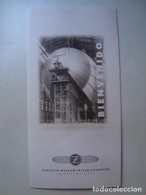 Brochures de tourisme: MUSEO ZEPPELIN MUSEUM FRIEDRICHSHAFEN (ALEMANIA, 1998). DIRIGIBLE DESPLEGABLE ESPA&Ntilde;OL AEROSTATO