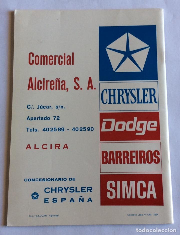 Folletos de turismo: PROGRAMA SEMANA SANTA 1974. ALGEMES&Iacute;. VALENCIA. - Foto 2