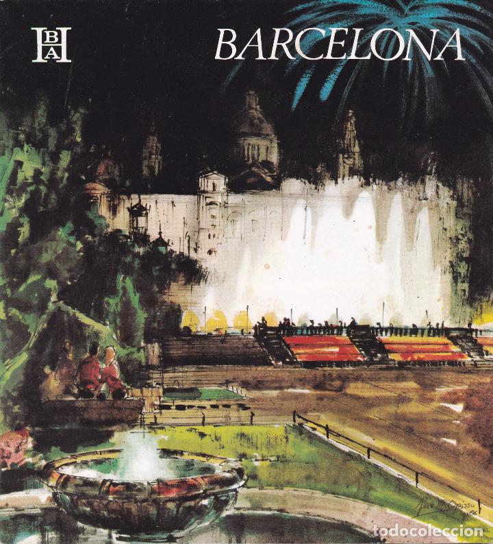 Folletos de turismo: BARCELONA (DESPLEGABLE). CONOZCA ESPA&Ntilde;A CON NOSOTROS. BANCO HISPANO AMERICANO