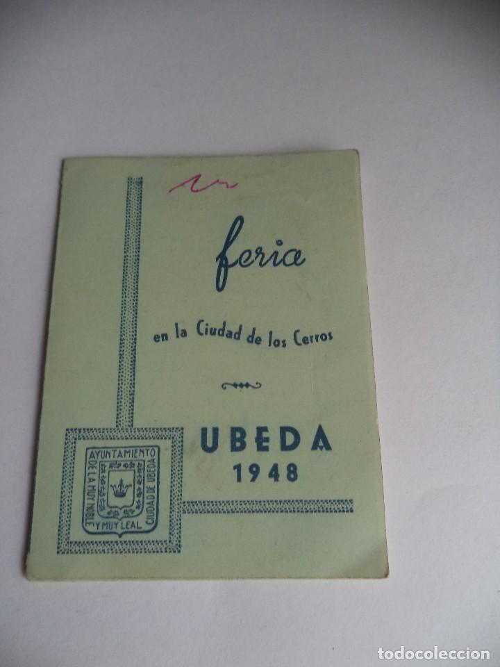 Tourismusbrosch&uuml;ren: Programa de Feria en la ciudad de los Cerros Ubeda 1948