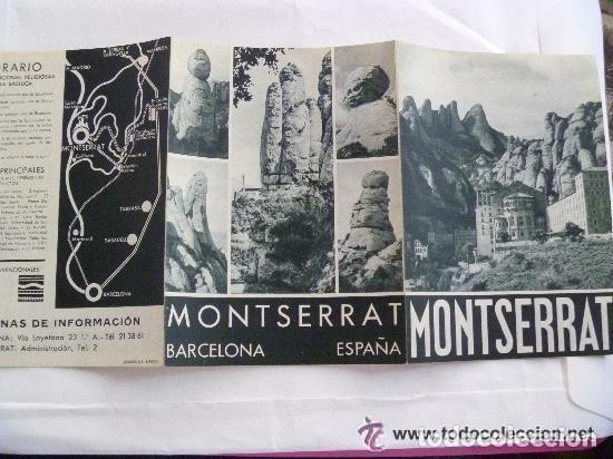 Tourismusbrosch&uuml;ren: FOLLETO TURISTICO : &uml; MONTSERRAT &uml; , A&Ntilde;OS 50 . BUENAS FOTOS ANTIGUAS