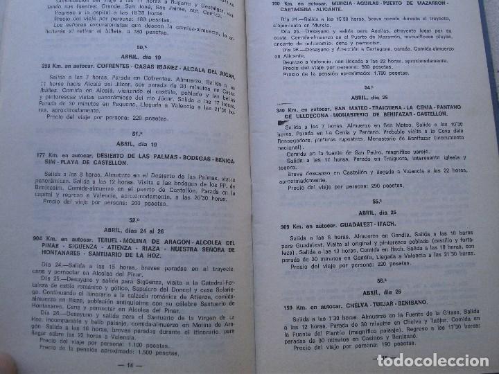 Folletos de turismo: sociedad el palleter valencia - programa de excursiones 1976 - Foto 3