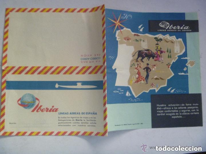 Tourismusbrosch&uuml;ren: SOBRE PUBLICITARIO DE IBERIA DE 1962 PARA ENVIO POSTAL DE CORREO AEREO.