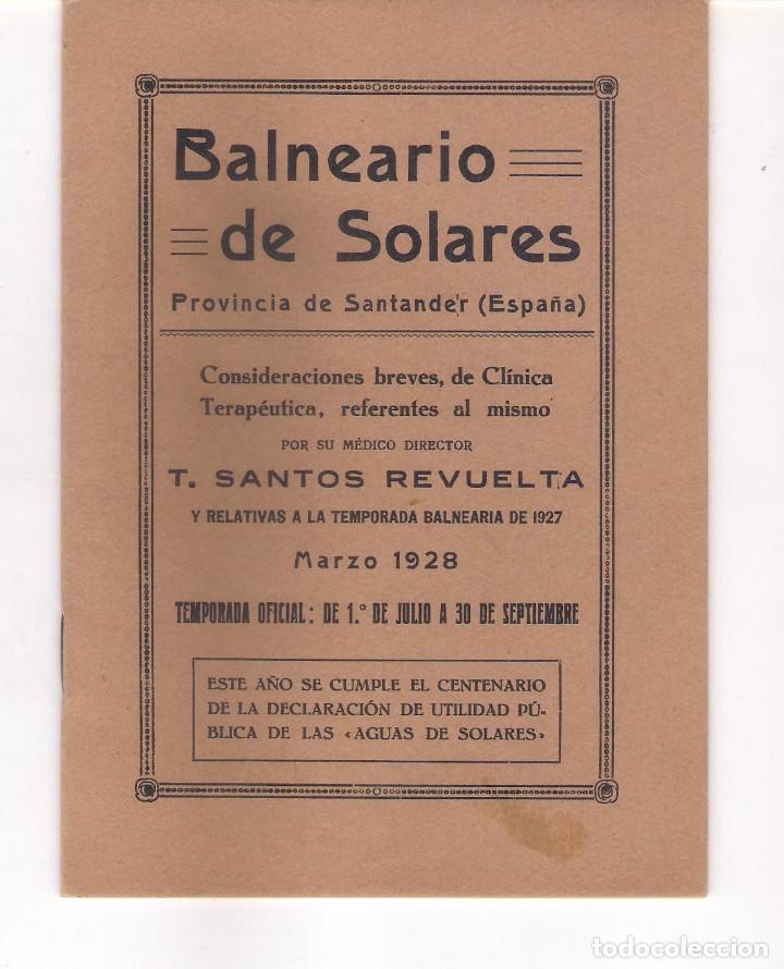 Brochures de tourisme: FOLLETO BALNEARIO DE SOLARES - SANTANDER -