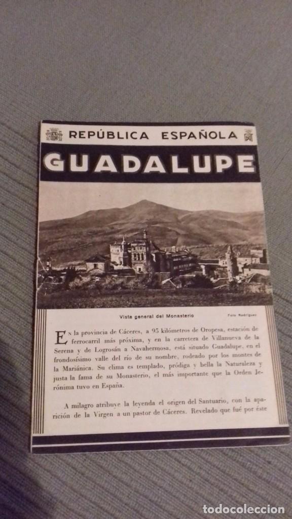 Travel Brochures: Folleto Patronato Nacional Turismo REPUBLICA ESPA&Ntilde;OLA: GUADALUPE
