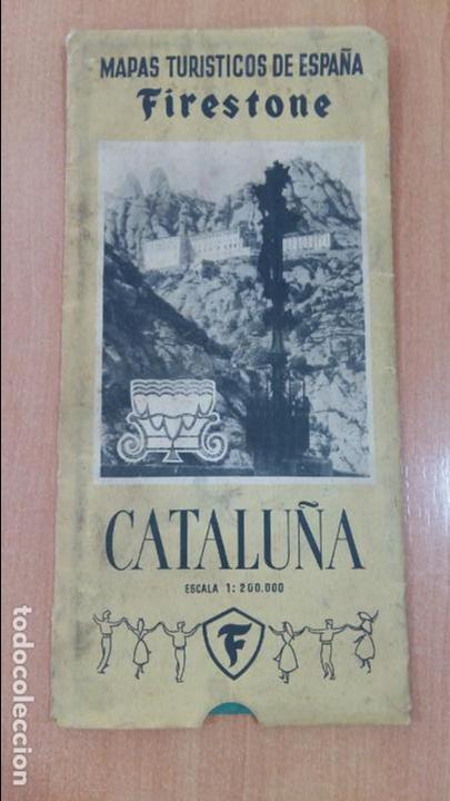 Brochures de tourisme: MAPA TURISTICO DE ESPA&Ntilde;A FIRESTONE. CATALU&Ntilde;A. PLANO PLEGADO.