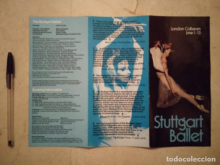 Travel Brochures: FOLLETO GUIA ORIGINAL - STUTTGART - BALLET - LONDON COLISEUM - A&Ntilde;O 1981
