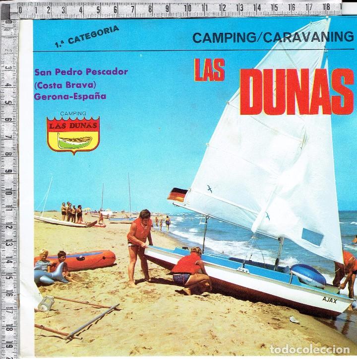 Brochures de tourisme: FOLLETO 1969 CAMPING/CARAVANING LAS DUNAS SAN PEDRO PESCADOR-COSTA BRAVA-GERONA.
