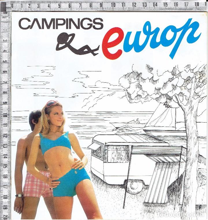 Travel Brochures: FOLLETO ASOCIACION CAMPINGS EUROP BARCELONA-ESPA&Ntilde;A-1971.