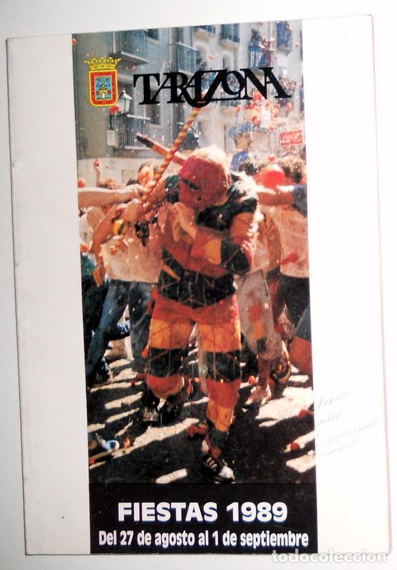 Folletos de turismo: PROGRAMA OFICIAL de FIESTAS. TARAZONA 1989. CIPOTEGATO. PROVINCIA de ZARAGOZA. AMBAR PUBLICIDAD