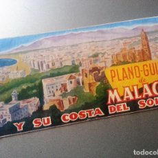 Folletos de turismo: PLANO GUIA MALAGA Y SU COSTA DEL SOL 1960