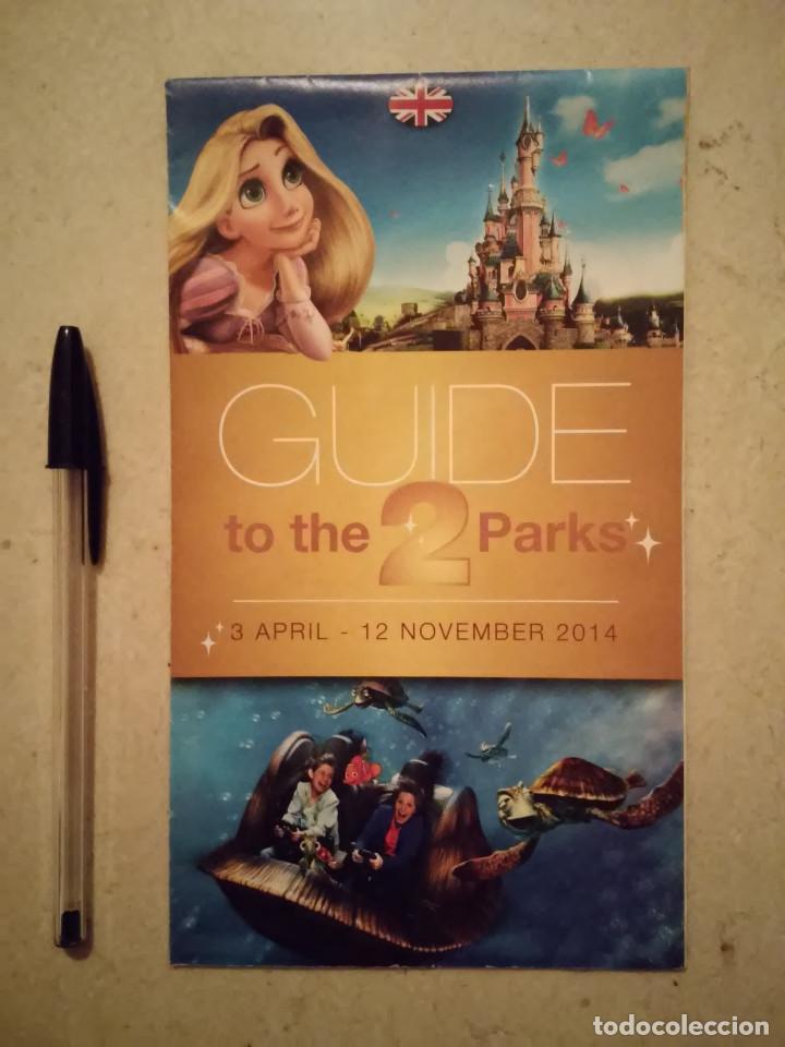 Tourismusbrosch&uuml;ren: FOLLETO DESPLEGABLE - GUIA 2 PARQUES DISNEYWORLD - WALT DISNEY - A&Ntilde;O 2014