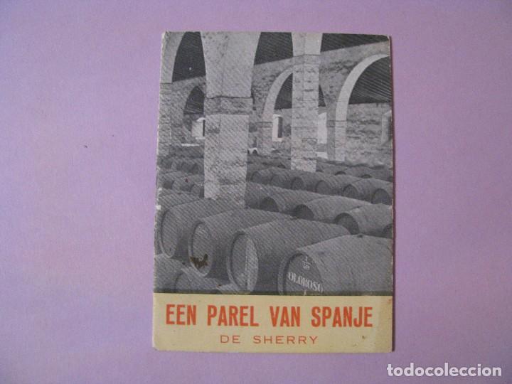 Brochures de tourisme: FOLLETO DE JEREZ SHERRY. EN IDIOMA DANES 1955. 11,5X8,5 CM.