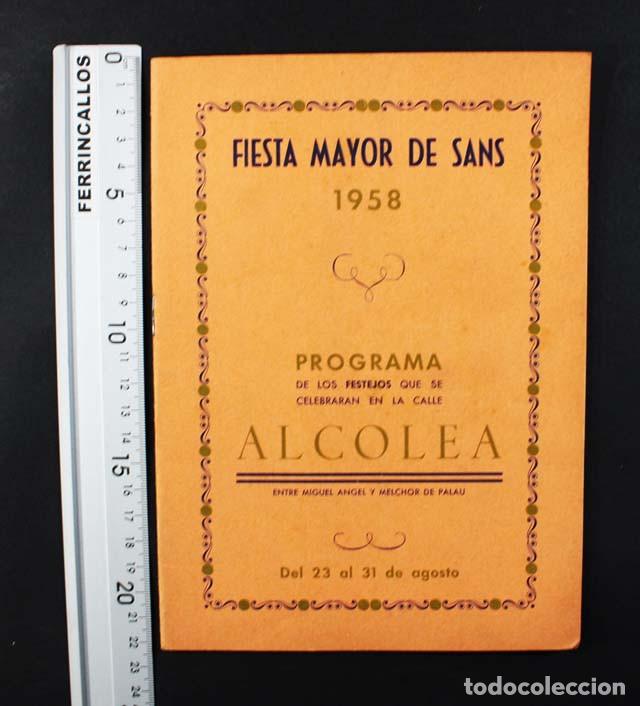 Brochures de tourisme: PROGRAMA DE FESTEJOS CALLE ALCOLEA FIESTA MAYOR DE SANS 1958 20 PAGINAS MUY RARO